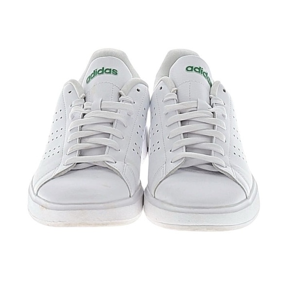 White Green Adidas Advantage 2.0 Classic Sneaker 9 Cloudfoam Comfort Preppy - Picture 11 of 13